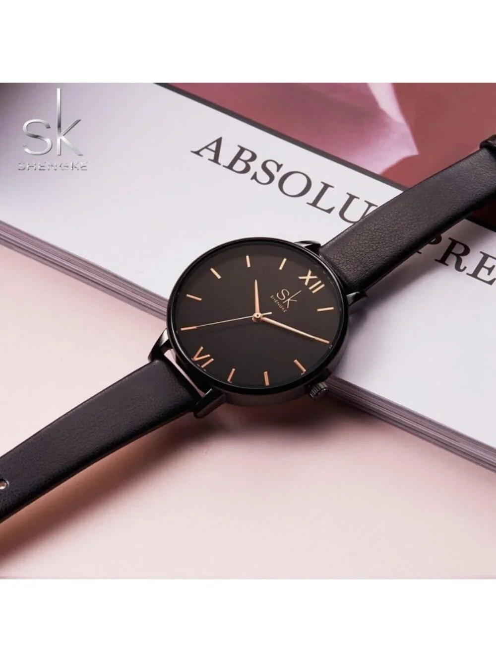 Elegant Women's Watch - Genuine Leather, Simple Design, Business Wristwatch